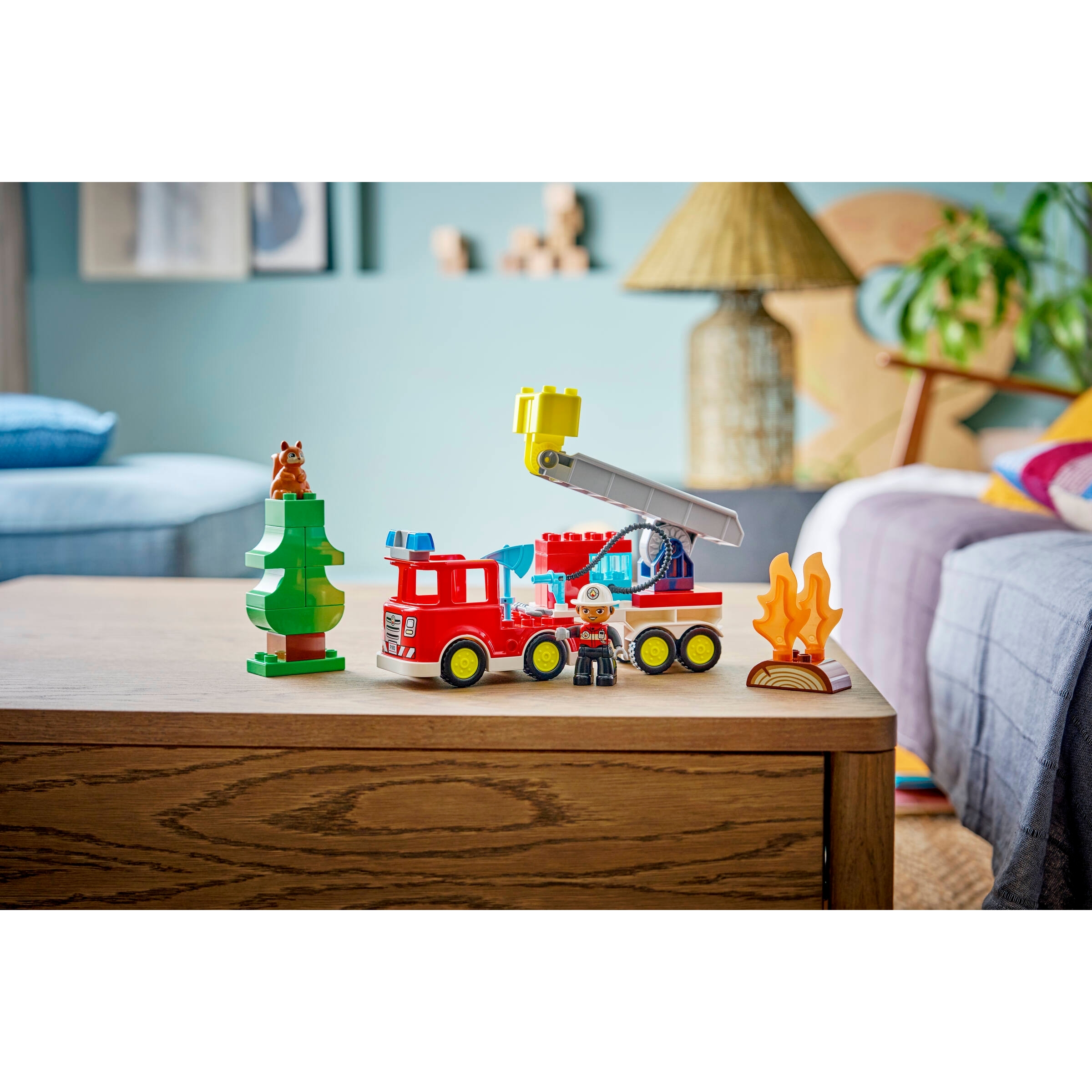 Fire Truck With Hose And Firefighter - Image 9