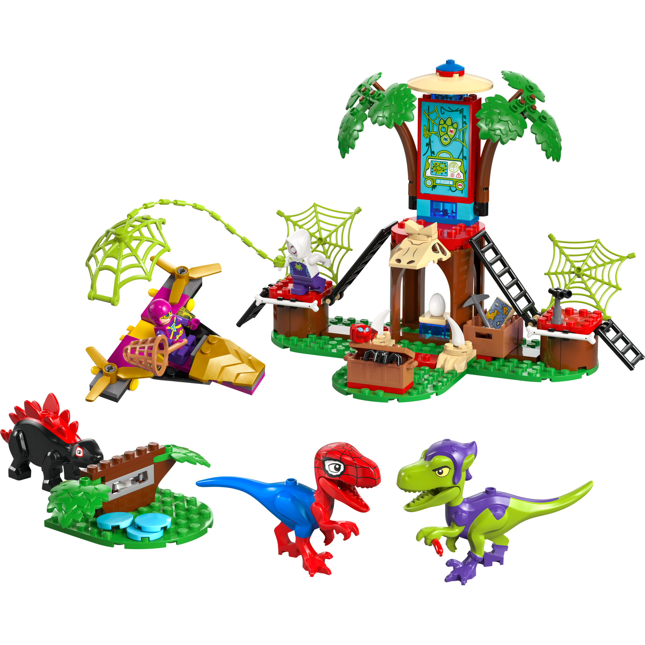 Spidey And Gobby's Raptor Battle At Tree House Hq