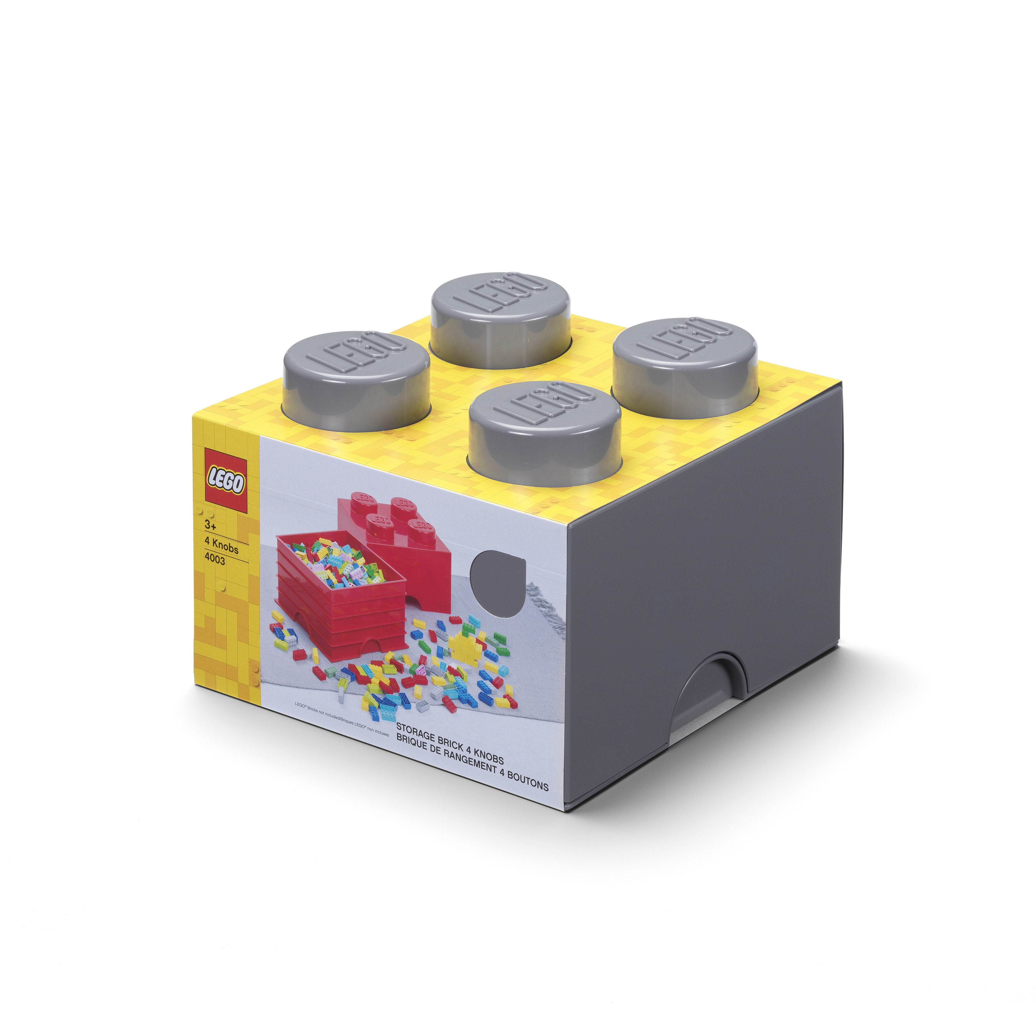 4-Stud Storage Brick – Dark Gray - Image 2