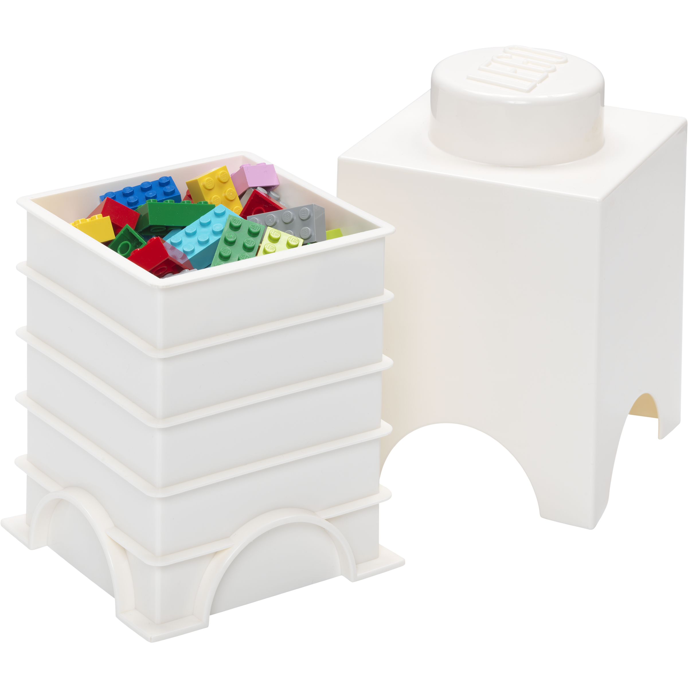 Storage Brick 1-Stud – White - Image 3