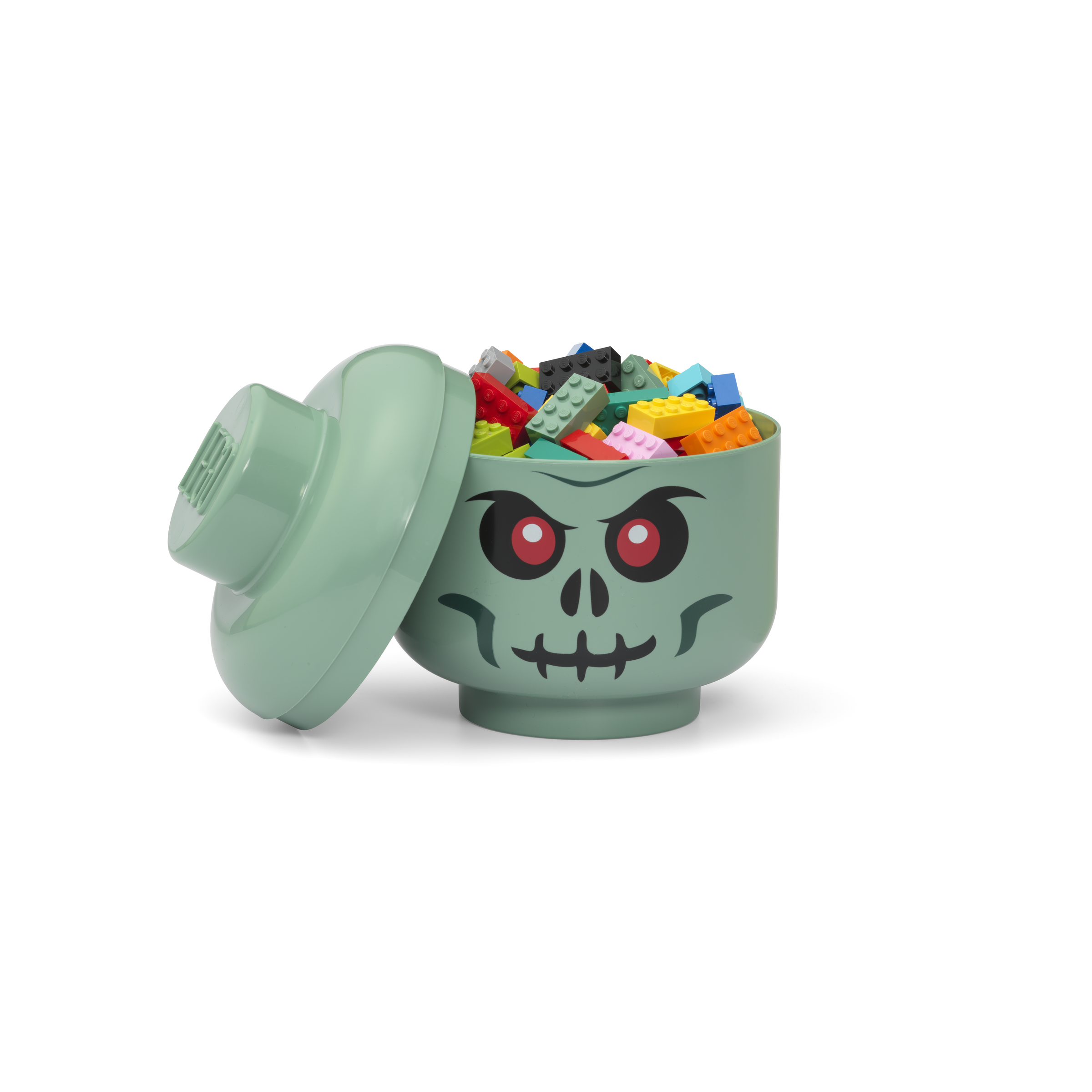 Small Skeleton Storage Head – Green - Image 3
