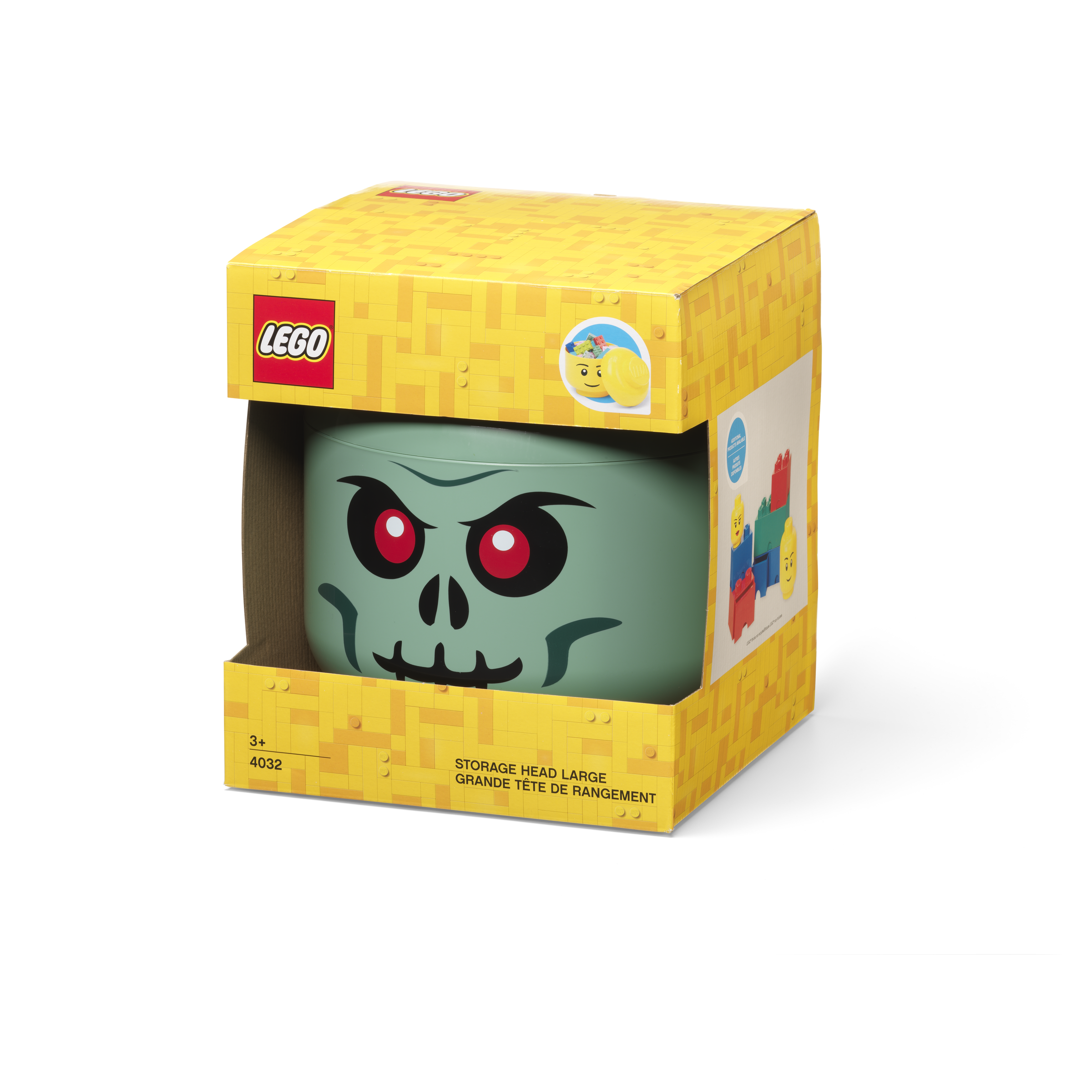 Large Skeleton Storage Head – Green - Image 2